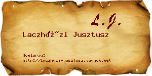 Laczházi Jusztusz névjegykártya
